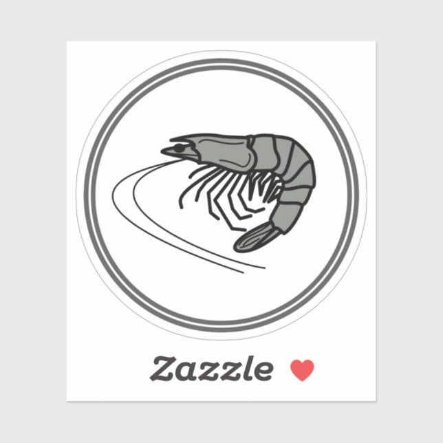 Sticker à grains | Collection de crabes de crevett (Feuille)