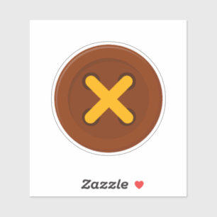 Sticker à gros bouton