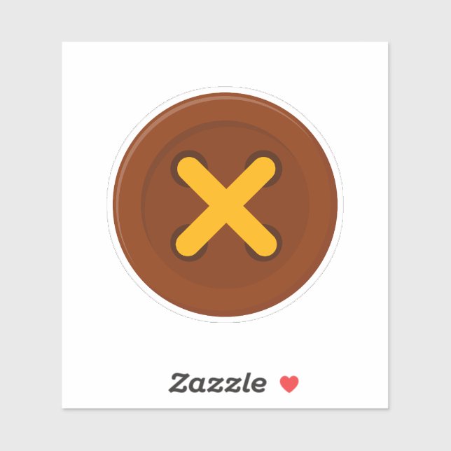 Sticker à gros bouton (Feuille)