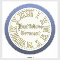 Sticker à horloge de la rue principale du Vermont 