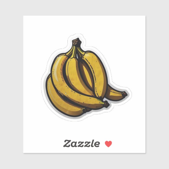 Sticker à la banane mignonne (Feuille)