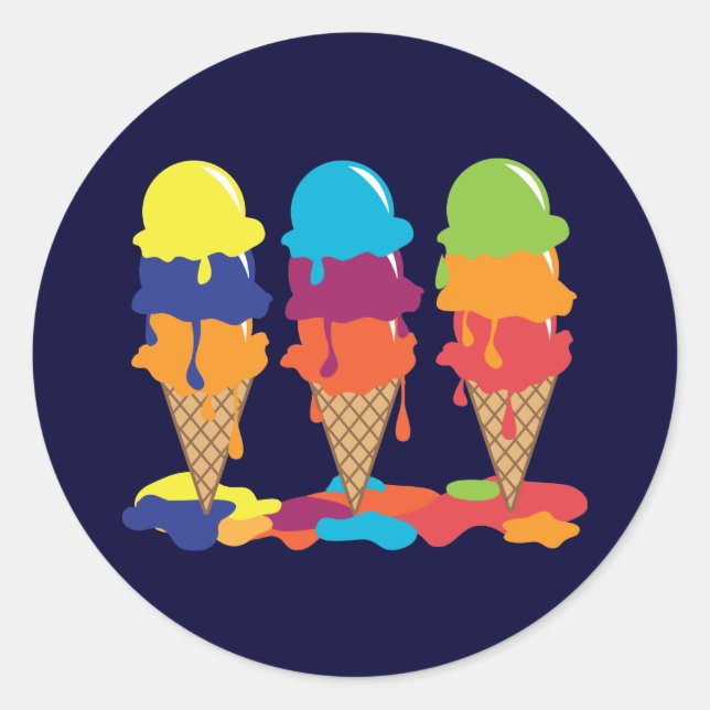 Sticker à la crème glacée (Devant)