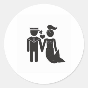 Sticker à la sirène et à la voile