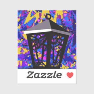 Sticker à lanterne Chouette à éclaboussure couleur