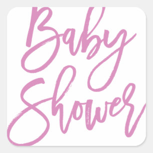 Sticker à lettres violet baby shower