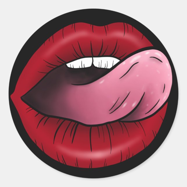 Sticker à lèvres sexy (Devant)
