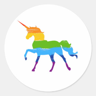 Sticker à licorne arc-en-ciel LGBT Pride