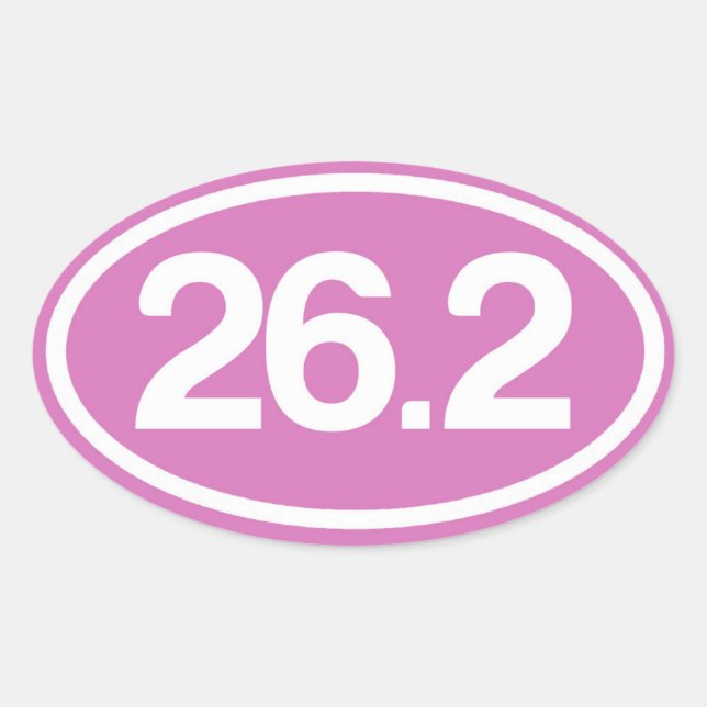 Sticker à marathon rose 26,2 (Devant)