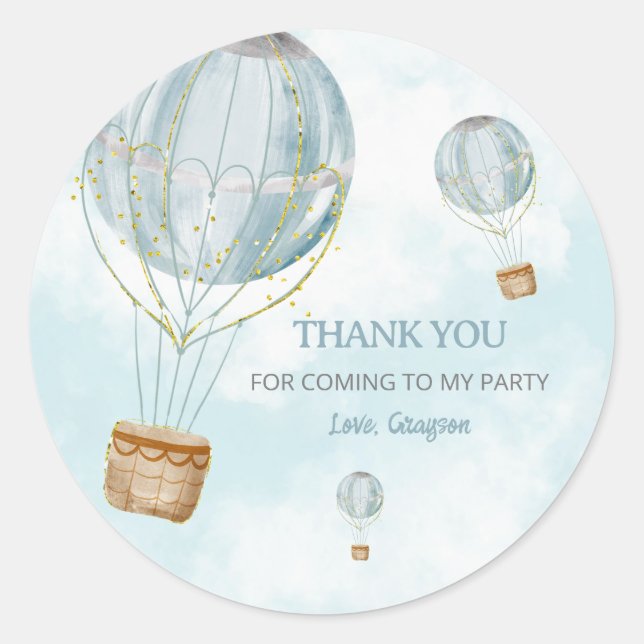 Sticker à Merci de ballon à air chaud (Devant)