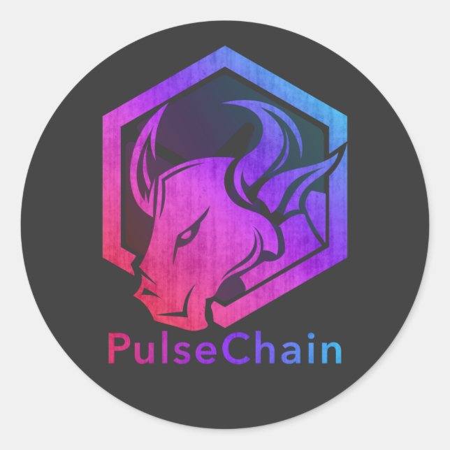 Sticker à molette en cristal PulseChain Pulse (Devant)