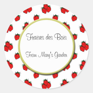 Sticker à Motif de fraises personnalisé
