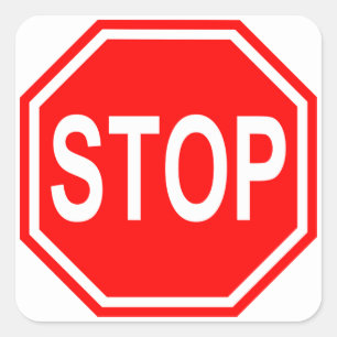 Sticker à panneaux stop rouge et blanc