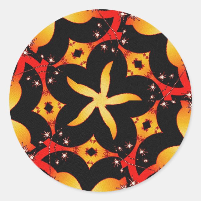 Sticker à papillon abstrait (Devant)