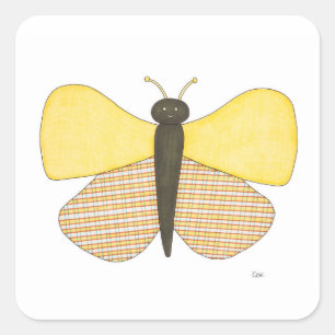 Sticker à papillon gai-Erin Brie Art Carré St
