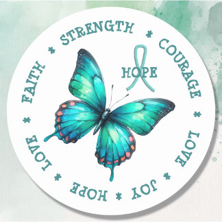 Sticker à papillon Myasthenia Gravis Hope Force