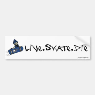 Sticker à pare-chocs de patinage en direct
