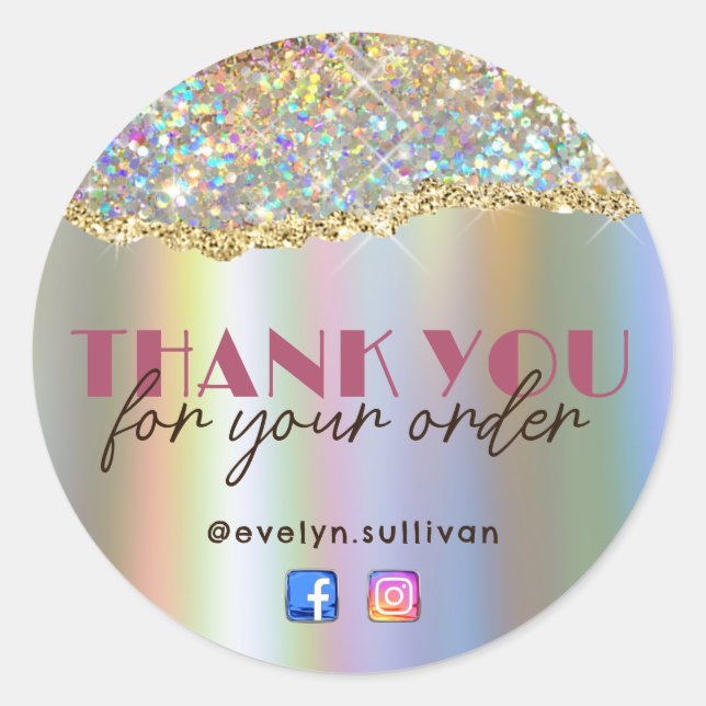 Sticker à Parties scintillant à huile Gold Faux Ir (Devant)