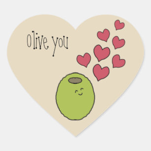 Sticker à pistolet "Olive You"