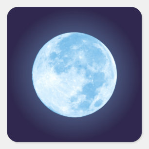 Sticker à Pleine lune bleue