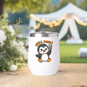 Sticker à pose Cute Chibi Penguin 'Delicioso'