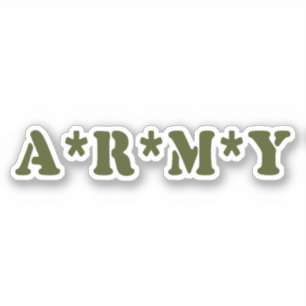STICKER A*R*M*Y