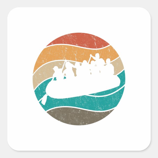 Sticker à Rafting River Sticker (Devant)