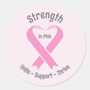 Sticker à ruban rose de sensibilisation au cancer 
