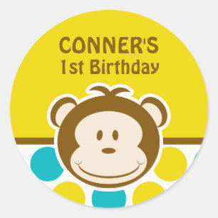 Sticker à singe mignon