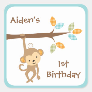 Sticker à singe mignon