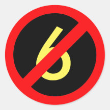 Sticker à six cercles rouges Jaune pour tous