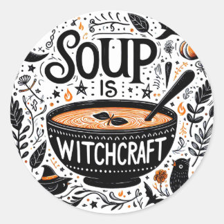 Sticker à soupe magique - Sorcière de cuisine