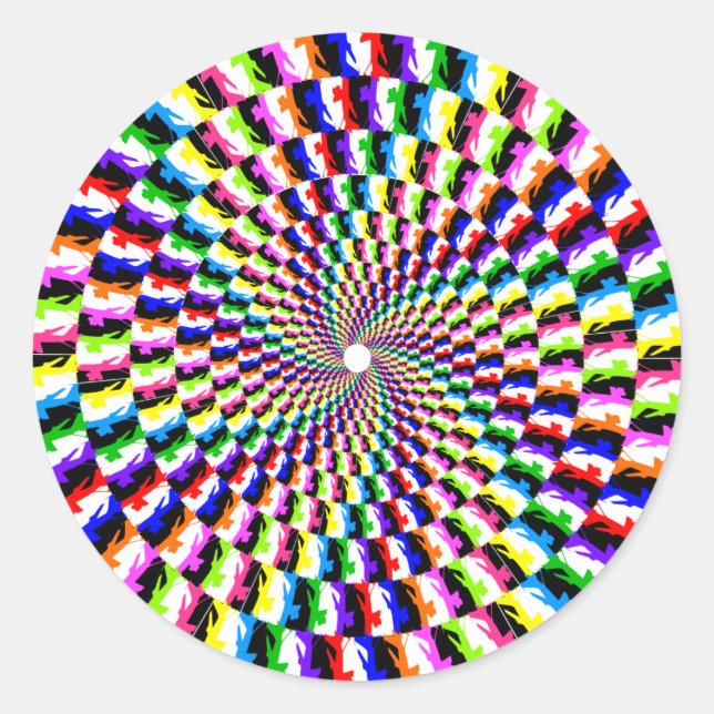 Sticker à spirale arc-en-ciel KC-135 (Devant)