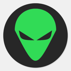 Sticker à tête Alien
