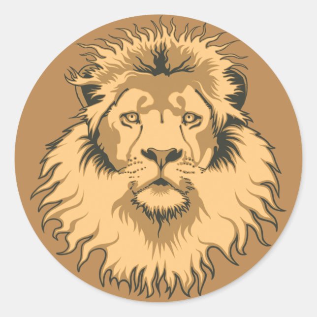 Sticker à tête de lion (Devant)