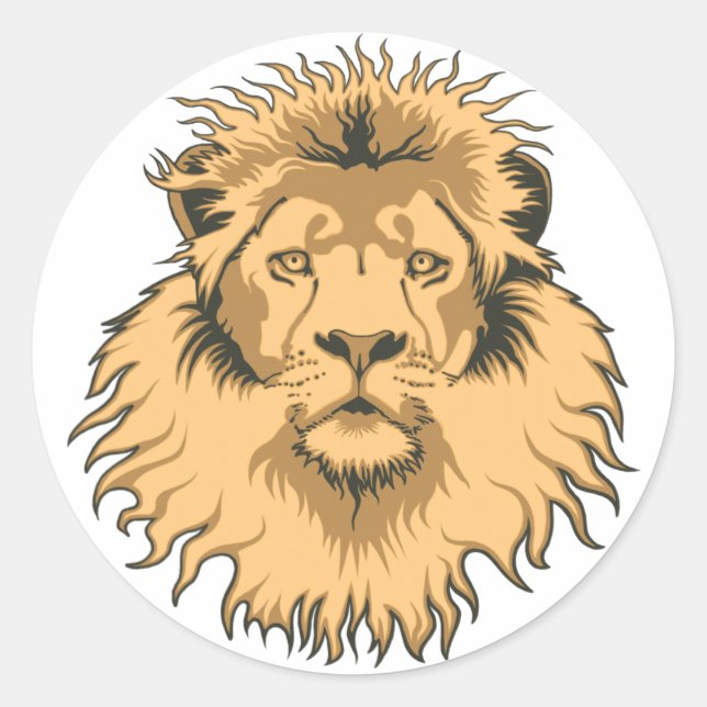 Sticker à tête de lion (Devant)