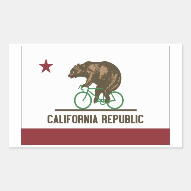 Sticker à vélo à ours de Californie (Devant)