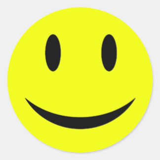 Sticker à visage jaune