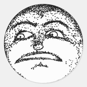 Sticker à visage lune
