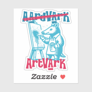 Sticker Aardvark Artvark Drôle NOMS D'ANIMAUX