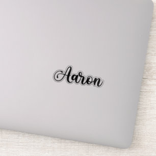 Sticker Aaron Name - Calligraphie manuscrite