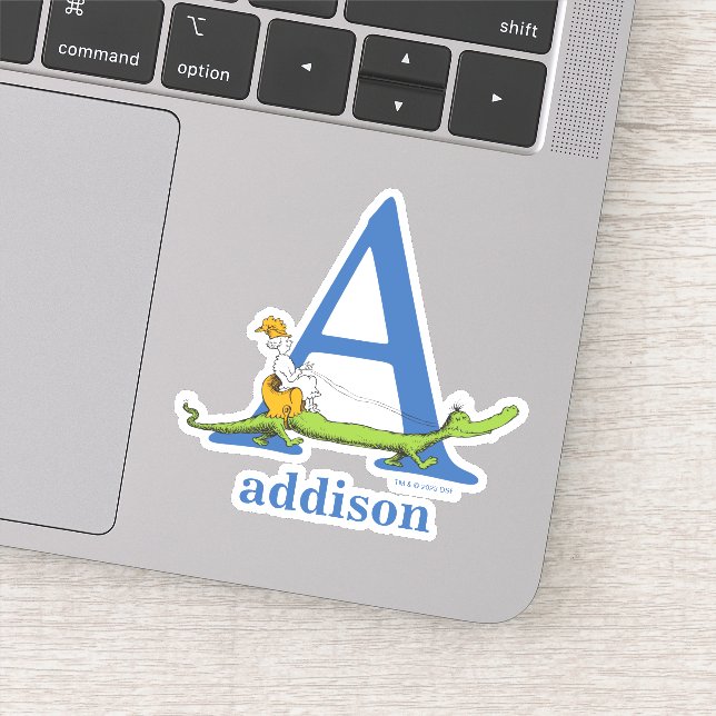 Sticker ABC du Dr Seuss : Lettre A - Blanc | Ajouter Votre (Détail)
