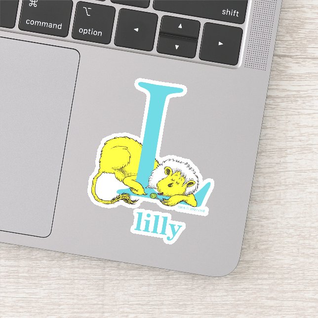 Sticker ABC du Dr Seuss : Lettre L - Blanc | Ajouter Votre (Détail)