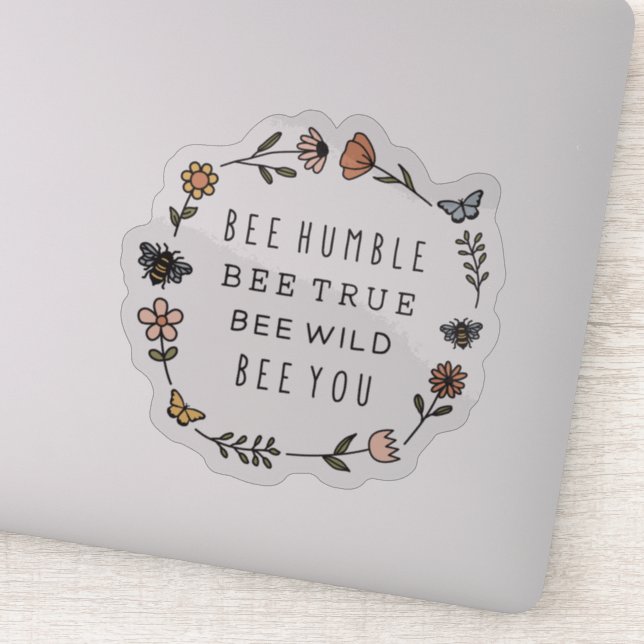 Sticker Abeille Humble, Abeille Vraie, Abeille Sauvée, Abe (Détail)