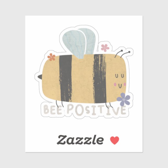Sticker Abeille Positive - Cute Bee Pun (Feuille)