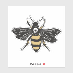 Sticker Abeille tueuse vintage
