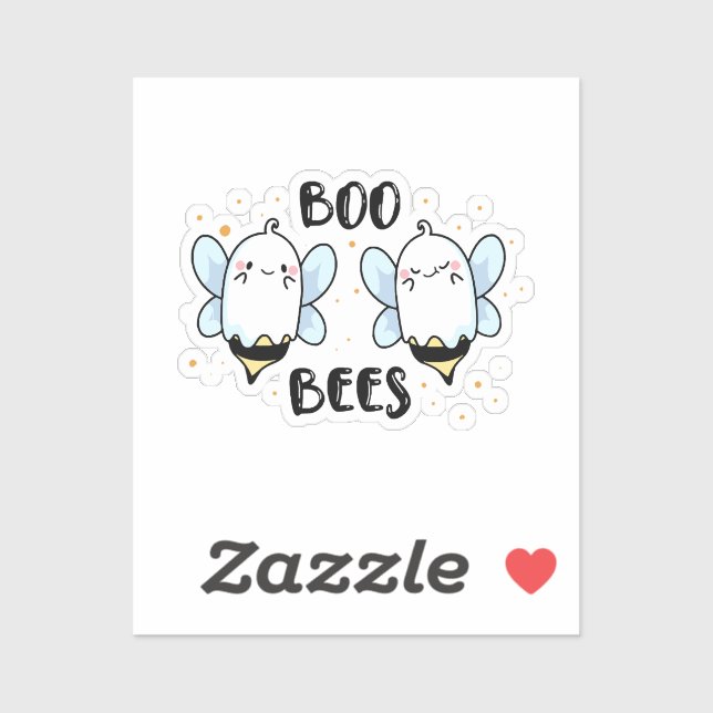 Sticker Abeilles de Boo Ghost mignonnes - Drôle Halloween  (Feuille)