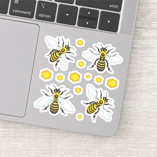 Sticker Abeilles de miel Beehive Apiary Bumblebee Set (Détail)