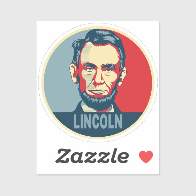 Sticker Abraham Lincoln USA Président Hope Style (Feuille)