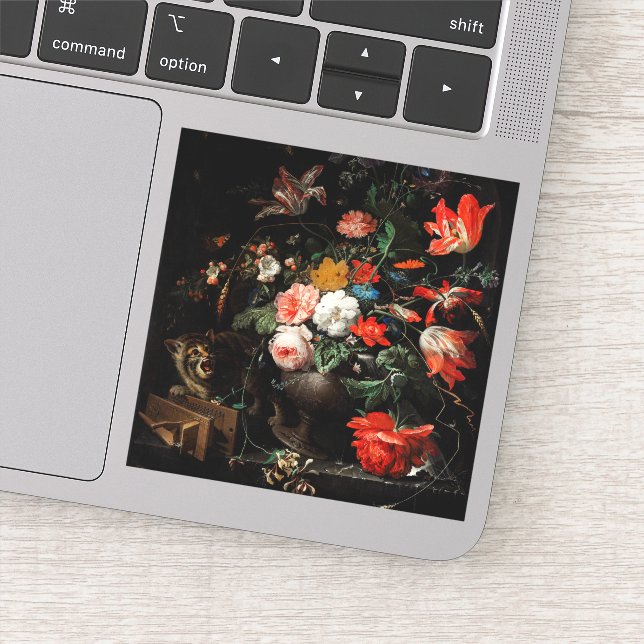 Sticker Abraham Mignon Le Bouquet Renversé. Floral (Détail)