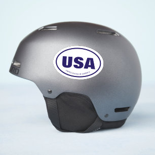 Sticker Abréviation du code de pays États-Unis ovale bleu